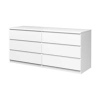 Leen Bakker - Ladekast Naia 6 Lades - Hoogglans - 70x153,6x50 Cm - Spaanplaat - Wit - 153.6x70x50 Cm