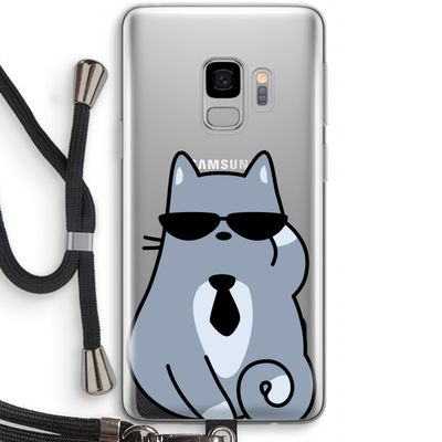 Cool cat: Samsung Galaxy S9 Transparant Hoesje met koord