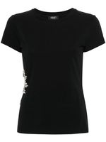 LIU JO t-shirt à logo strassé - Noir