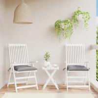 Stoelkussens 2 st 40x40x7 cm oxford stof grijs