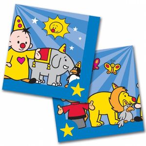 40x Bumba feest servetten blauw 33 x 33 cm kinderverjaardag - Feestservetten