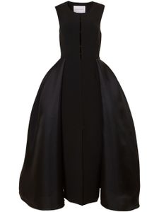 Carolina Herrera robe mi-longue à superposition - Noir