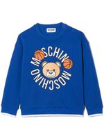 Moschino Kids sweat à logo imprimé - Bleu