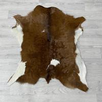 Kalfshuid bruin wit 80x65cm