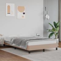 Bedframe zonder matras 120x190 cm kunstleer cappuccinokleurig