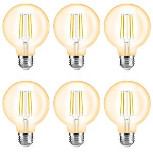 Zigbee led filament lamp dual white 7w e27 fitting amberkleurig - voordeelset van 6