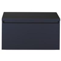 Frozen Badmeubelset 80 cm - Greeplijst in Kleur - Inclusief Wastafelbovenblad Zwart Mat