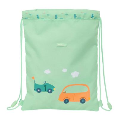Rugtas met Koordjes Safta Coches Groen 26 x 34 x 1 cm