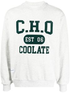 CHOCOOLATE sweat en coton à logo imprimé - Gris