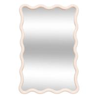 Atmosphera Wandspiegel Waves - beige - 60 x 38 cm - kunststof/glas