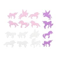 Home Deco Kids Glow in the dark Unicorn / eenhoorn - 16x stuks - multi color - kinderkamer