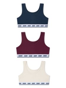 Dkny Kids bralette à logo imprimé (lot de trois) - Rouge