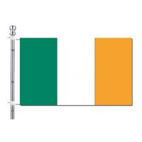 Vlaggenstok / vlaggenmast set - incl vlag van Ierland 90 x 150 cm - aluminium - 183 cm