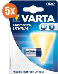 Voordeelpak van 5 x Varta Photo Lithium batterijen CR2