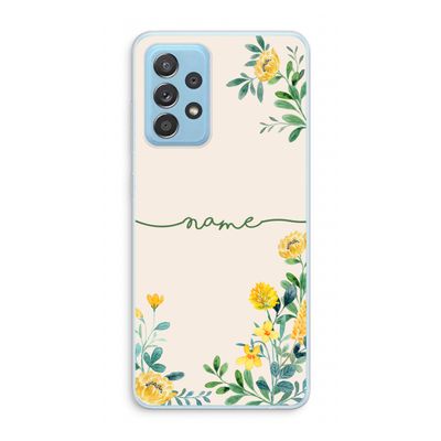 Gele bloemen: Samsung Galaxy A73 Transparant Hoesje