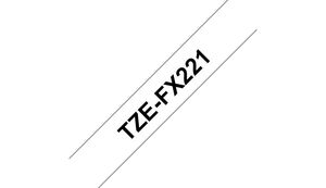TZe-FX221  - Labelling tape 9mm white / black TZe-FX221