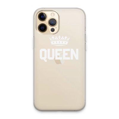 Queen zwart: iPhone 13 Pro Max Transparant Hoesje