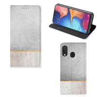 Samsung Galaxy A20e Book | Wallet Case | Wood Concrete