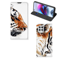 Bookcase Motorola Moto G100 Watercolor Tiger - thumbnail