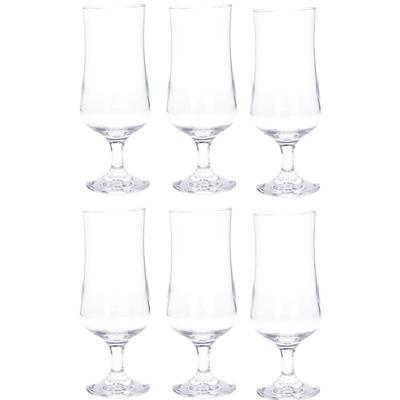 Alessandro Bierglazen Cerveza - 6x - voetglas - 400 ml - 7,5 x 19 cm - bierglas