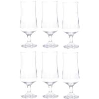 Alessandro Bierglazen Cerveza - 6x - voetglas - 400 ml - 7,5 x 19 cm - bierglas