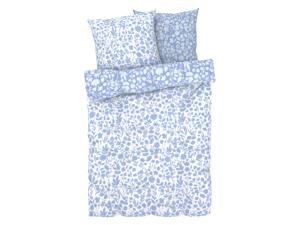 LIVARNO home Microvezel-satijn-omkeerbaar dekbedovertrek 240 x 220 cm (Bloemen/Blauw)