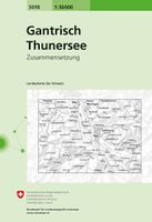 Wandelkaart - Topografische kaart 5018 Gantrisch - Thuner See | Swisstopo - thumbnail