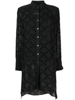 Karl Lagerfeld chemise monogrammée à détail de paillettes - Noir - thumbnail