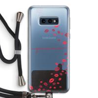 Kusjes: Samsung Galaxy S10e Transparant Hoesje met koord