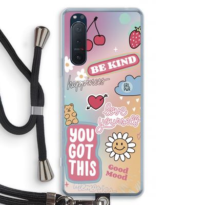 Positivity: Sony Xperia 5 II Transparant Hoesje met koord