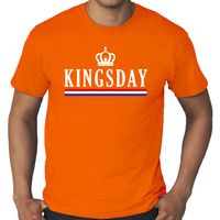 Grote maten Kingsday t-shirt oranje voor heren - Koningsdag shirts