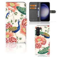 Telefoonhoesje met Pasjes voor Samsung Galaxy S23 Plus Pink Peacock - thumbnail
