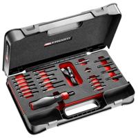 Facom ATPA4V.J23PB E-PROTWIST elektrische schroevendraaierset [24-delig] USB-C oplaadbaar - sleuf, Phillips , Pozidriv , 6-kant in koffer