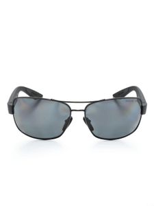 Prada Eyewear lunettes de soleil rectangulaires à logo - Noir