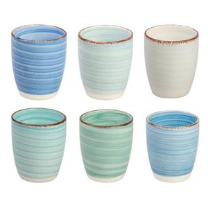 Studio Tavola Koffiekopjes Ocean Blue 160 ml - 6 stuks