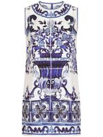 Dolce & Gabbana haut long à imprimé Majolica - Blanc - thumbnail