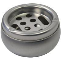 Tin Asbak - mat zilver - Dia 10 x H5 cm