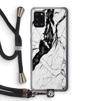 Witte marmer 2: Samsung Galaxy A31 Transparant Hoesje met koord