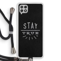 Stay true: Samsung Galaxy A22 4G Transparant Hoesje met koord