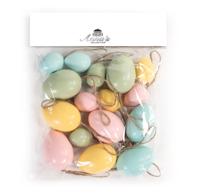 16St Ei 4 6 cm Roze Groen Geel Blauw Anna's Collection - Annas collection