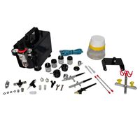 The Living Store Airbrushset - Professionele mini compressor - 3 airbrushpistolen - Accessoires - Reinigingsset -