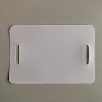 PVC labels 80x118 mm wit 2 band-sleuven