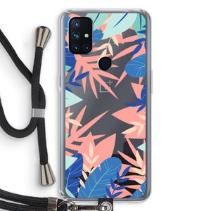 Tropisch: OnePlus Nord N10 5G Transparant Hoesje met koord