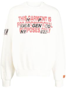 Heron Preston sweat à slogan imprimé - Blanc