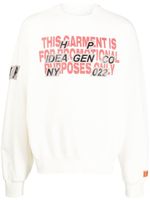 Heron Preston sweat à slogan imprimé - Blanc