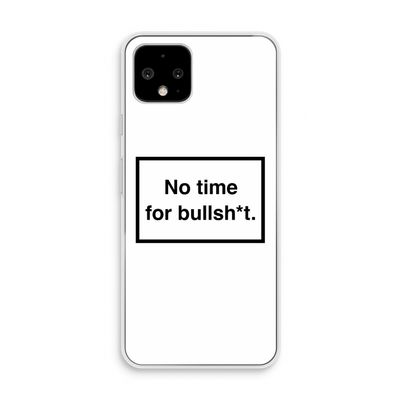 No time: Pixel 4 Transparant Hoesje