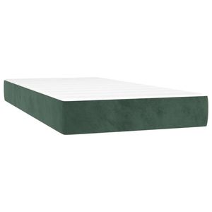 The Living Store Pocketveringmatras - Fluweel - 90 x 200 x 20 cm - Middelharde ondersteuning