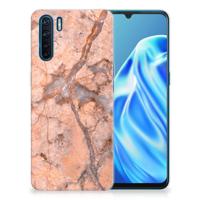 OPPO A91 | TPU | Siliconen hoesje | Marmer Oranje