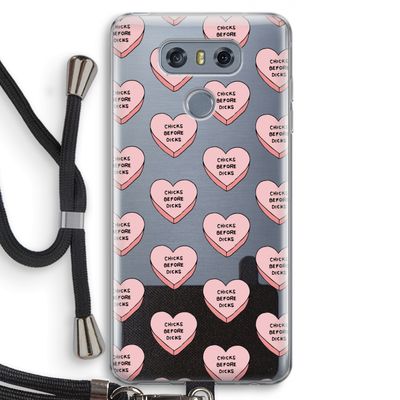 Chicks before dicks: LG G6 Transparant Hoesje met koord