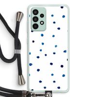 Blauwe stippen: Samsung Galaxy A52s 5G Transparant Hoesje met koord